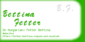 bettina fetter business card